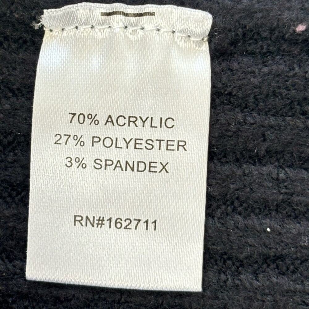 Love Ellie Long Open Cardigan Blue Black Confetti Two Pockets NWOT Size Medium - Picture 3 of 6